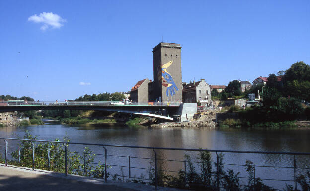 Das polnische Neißeufer: Zkorzelec